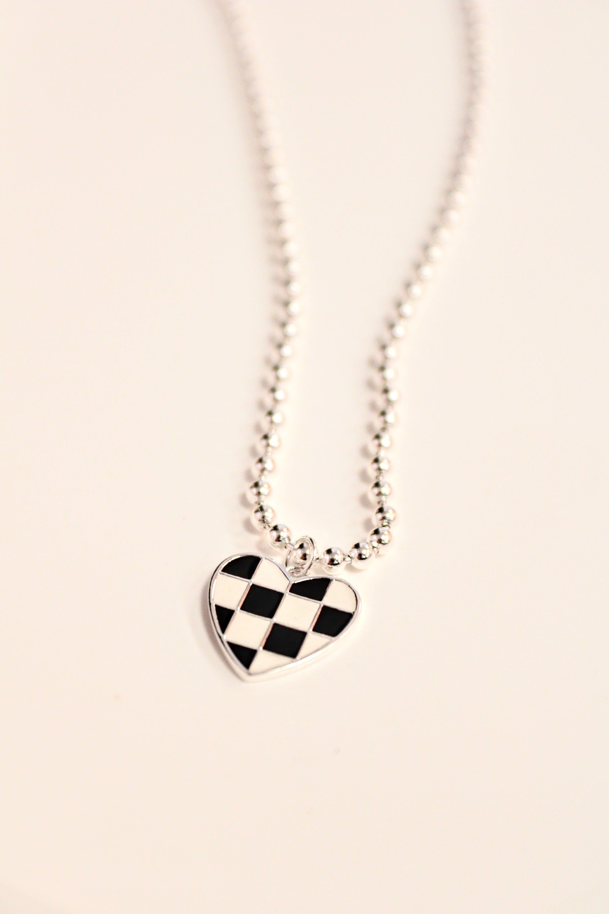 12. Enamel Heart Shape Chain Pendant Necklace