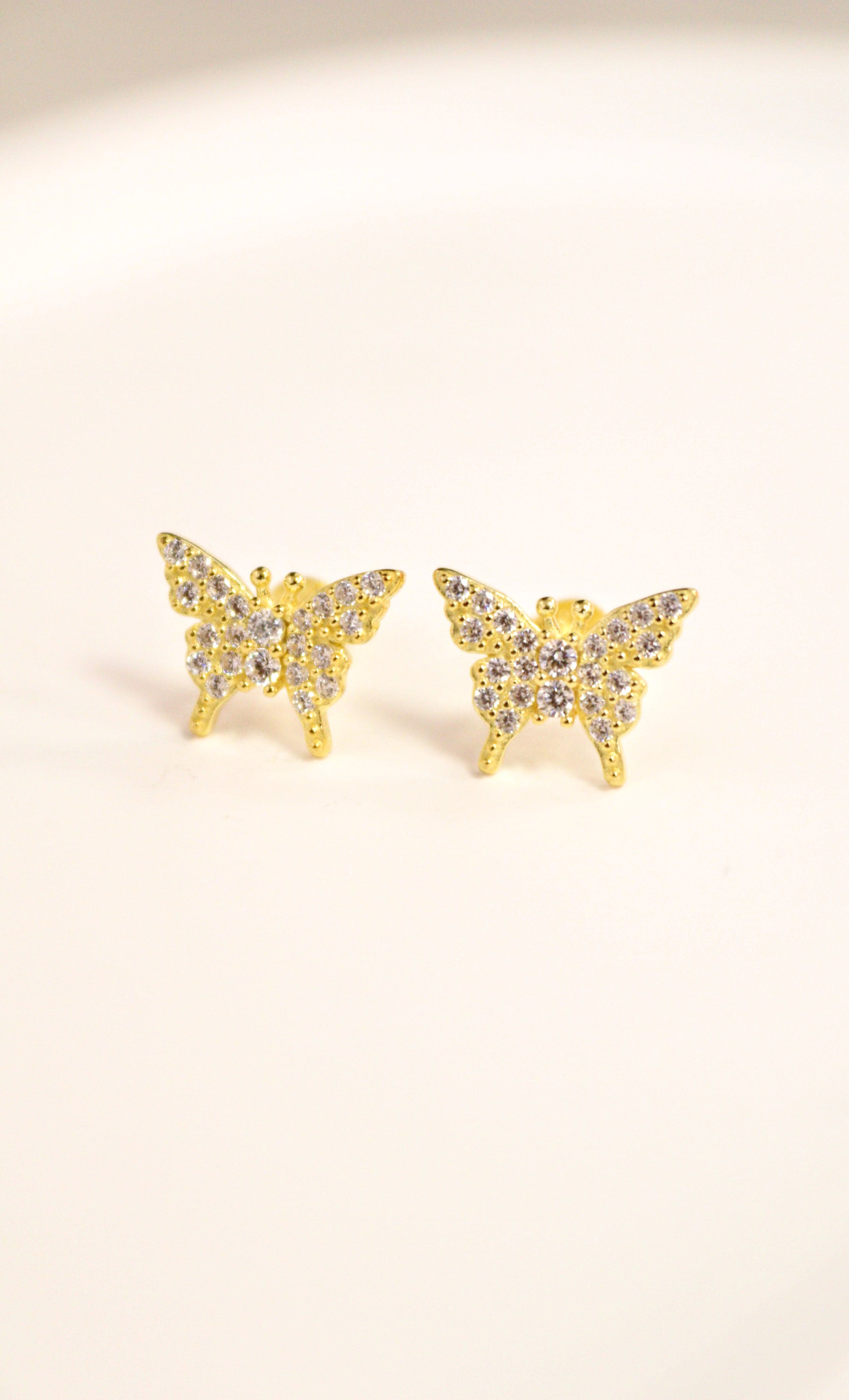 27. Crystals Butterfly Stud Earrings