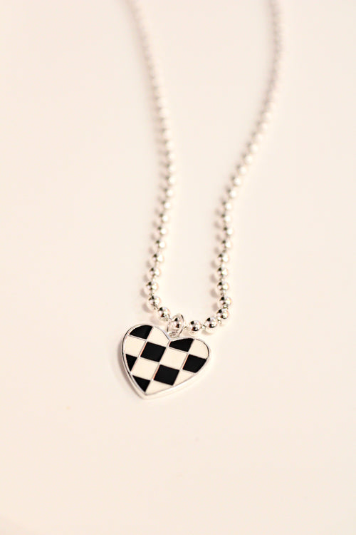 12. Enamel Heart Shape Chain Pendant Necklace