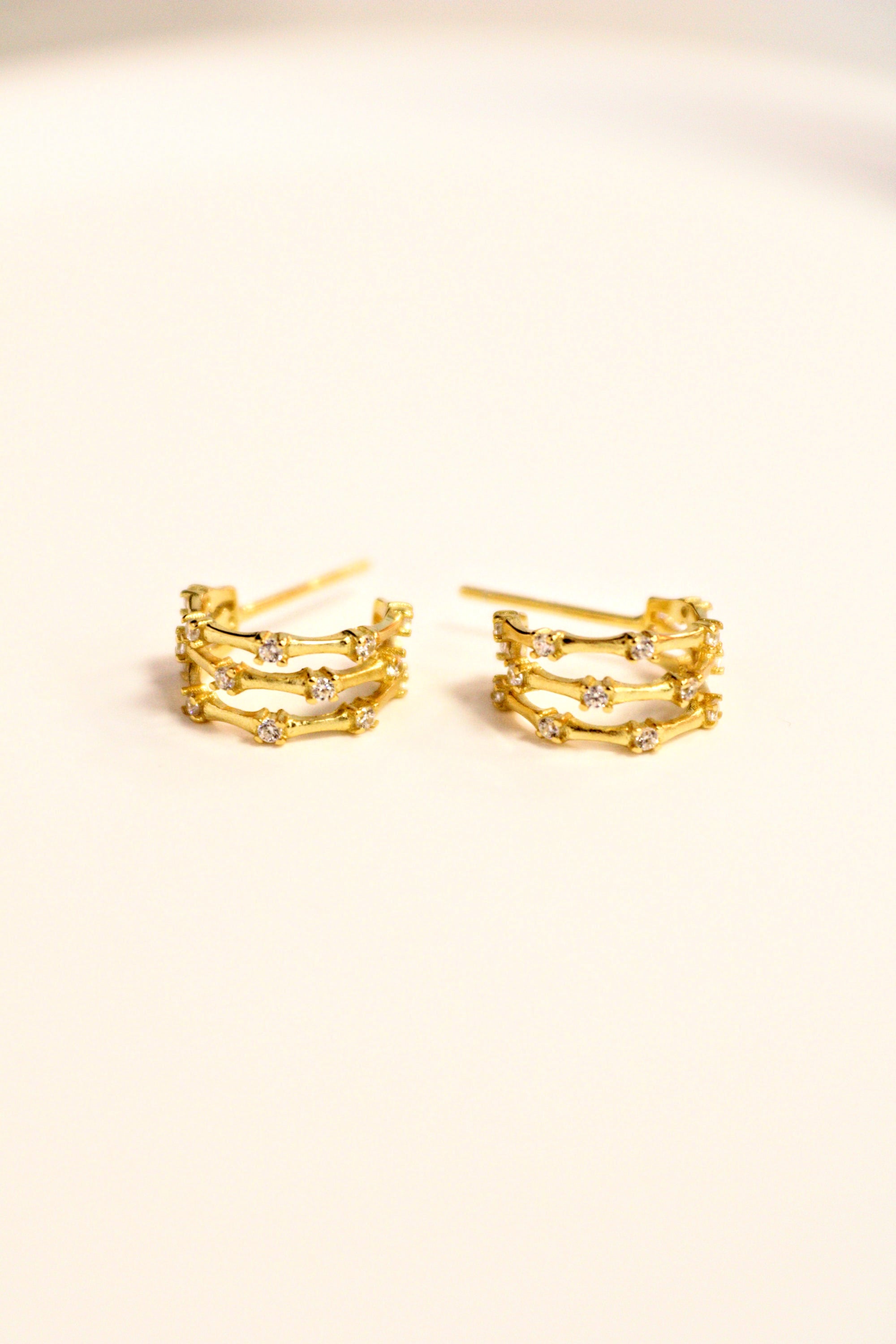 24. Triple Layer C Shaped Earrings