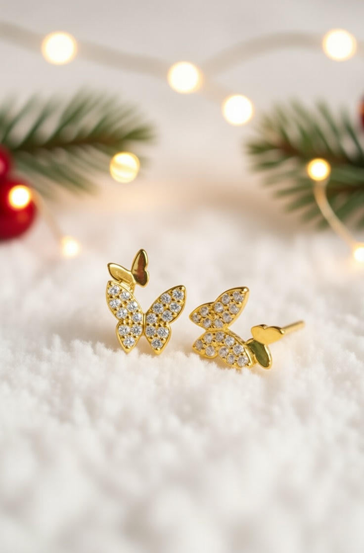 16. Butterfly Cubic Zircon Earrings