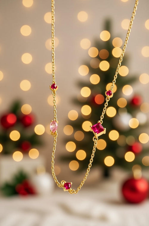 1. S925 Sterling Silver 18K Gold Zircon Pendant Necklace