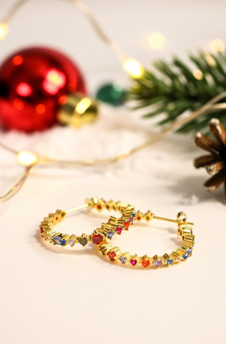 18. Colourful Diamond Stud Earrings