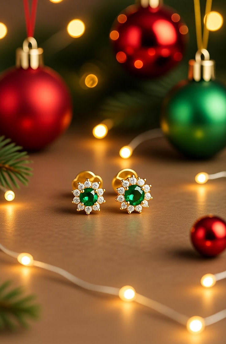 20. S925 sterling silver all-match mini coloured diamond piercing stud earrings