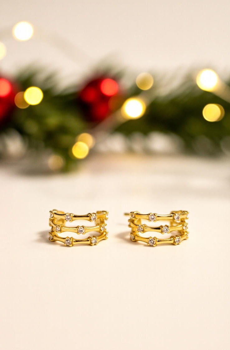 24. Triple Layer C Shaped Earrings