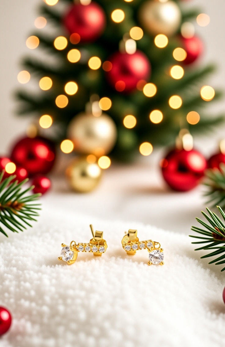 26. S925 Sterling Silver Rectaangular Diamond Earrings