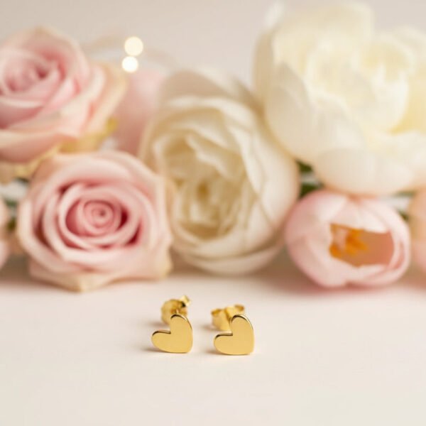 Mini Heart Glossy Stud Earrings