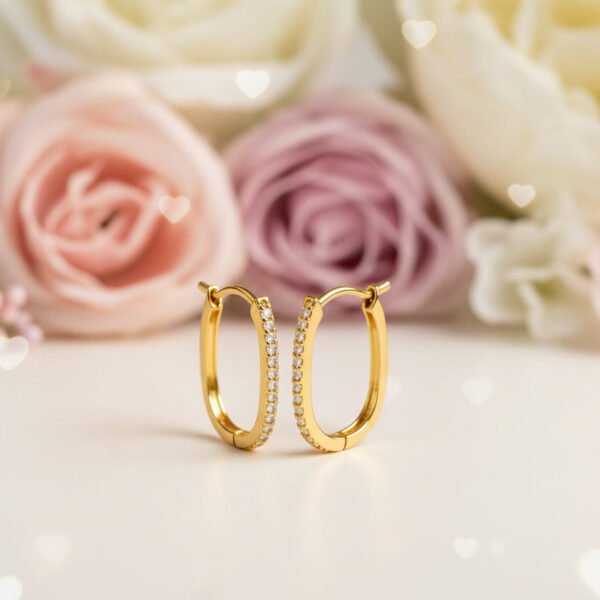 U-Shaped Micro-Inlaid Zircon Earrings